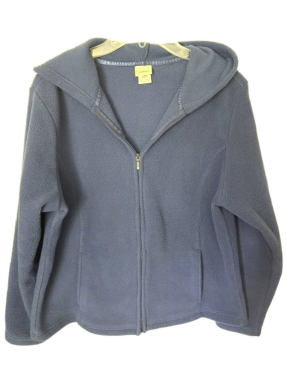 L.L. Bean Vintage Full Zip Hooded Fleece Jacket - Medium Blue - L - Picture 1 of 7
